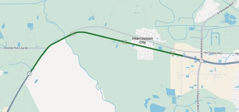 The Florida Department of Transportation is seeking public comment on a project that would expand U.S. Highway 17-92 from two to four lanes through Intercession City. (Graphic/FDOT)