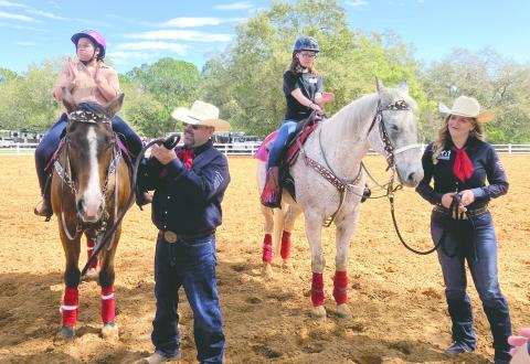 The McCormick Research Institute honored veterans and special needs riders at a “Round Up” rodeo event Saturday under perfect skies. PHOTOS/TERRY LLOYD