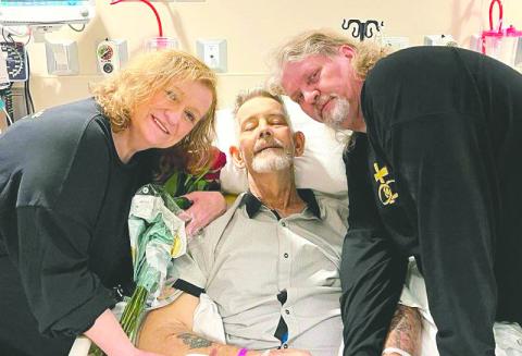 Paulette and David Gibson changed their wedding plans—that HCA Florida Poinciana Hospital ran with— to include lifelong friend “Wally” Bashman. (Submitted photo)