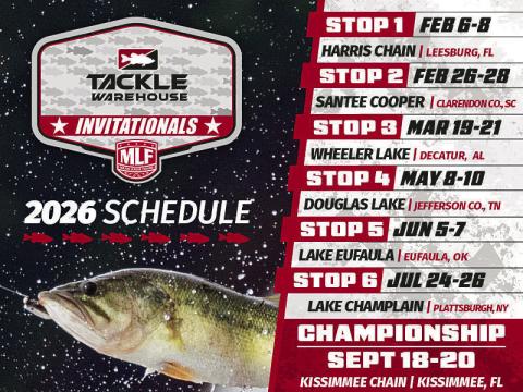 Major League Fishing (MLF) has announced the Kissimmee Chain of Lakes will play host to the 2026 Tackle Warehouse Invitationals Championship, Sept. 18-20, 2026.