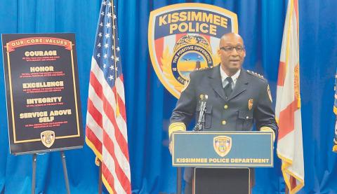 Kissimmee Police Chief Chuck Broadway said he’s looking forward to the community input from a police advisory board. (Photo/Ken Jackson)