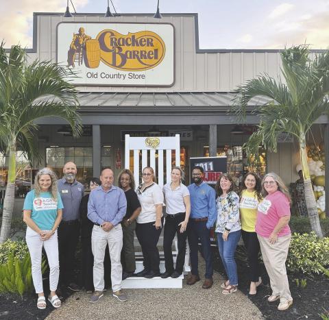 Cracker Barrel Kissimmee hosted a community celebration event on Nov. 12 to make a $10,000 donation to support A Gift for Teaching. SUBMITTED PHOTO