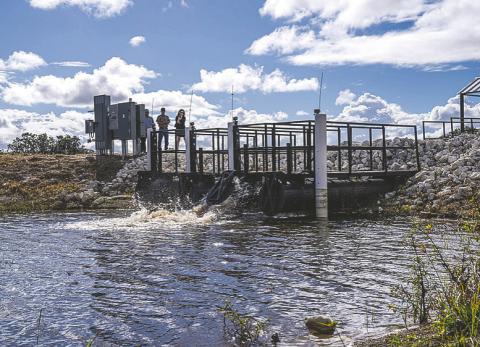 Four pump stations, 19 water control structures and more than 27 miles of berms will do the work to remove harmful nutrients in water headed to Lake Okeechobee. PHOTO/SFWMD