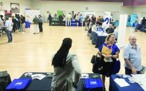 Small business owners and entrepreneurs met with over 25 exhibitors at a city-sponsored business finance expo at the St. Cloud Community Center on Sept. 17. PHOTO/TERRY LLOYD