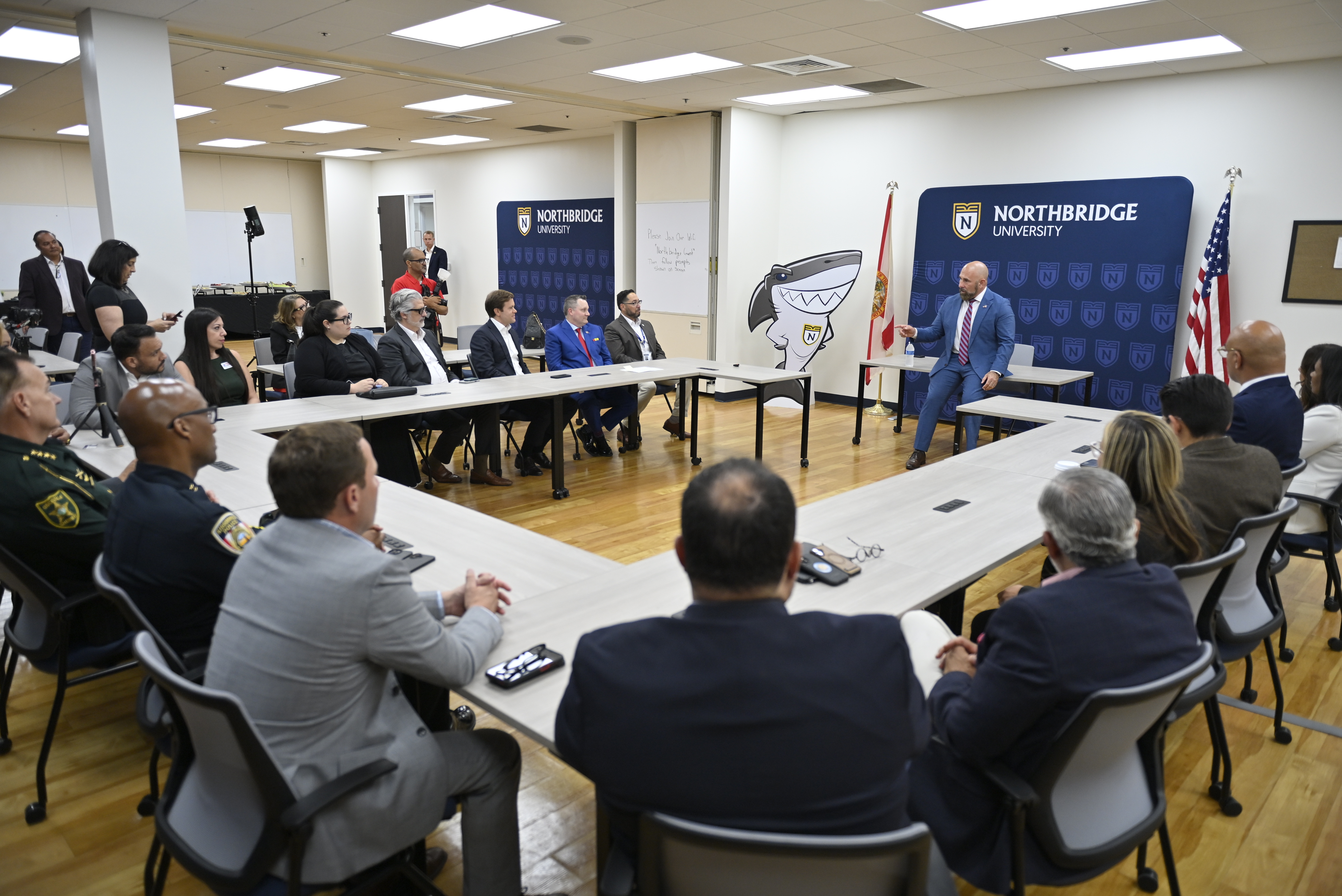Lt. Governor Jay Collins toured Northbridge University’s Kissimmee campus Wednesday, and participated in a roundtable discussion with local officials on workforce training development. (Photo/Eleven11Comunications)