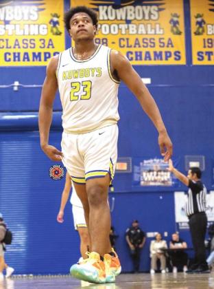 Senior Cory Vega was the on-court and off-court leader of the Osceola Kowboys and is the Osceola News-Gazette’s Player of the Year. PHOTO/DAVID REYES