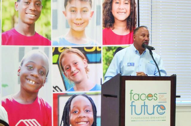 St. Cloud Boys &amp; Girls Club Director Alex Lindsay told of how his club journey is now full circle its Faces of the Future fundraising event Friday. PHOTO/KEN JACKSON