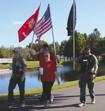 Ruck marchers showed their colors along the St. Cloud lake front at Saturday’s annual St. Cloud First Responders Veteran’s Day 5k Ruck. (Photos/Terry Lloyd)