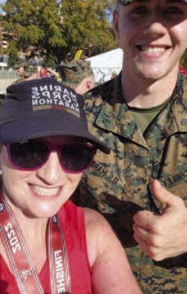 Carolyn Tremblay with her medal from the Oct. 30 Marine Corps Marathon. SUBMITTED PHOTO
