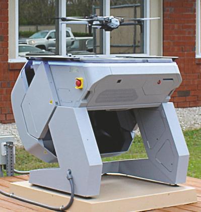 The drones can be sent out from charging docking stations located at St. Cloud Police Department and City Hall, with two more on the way. (Photos/Ken Jackson)