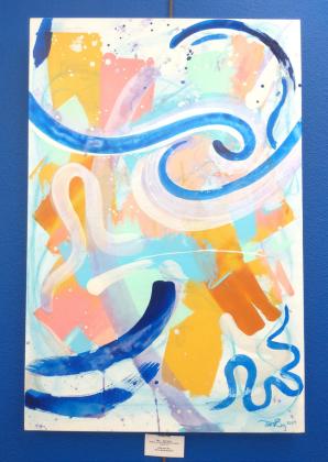 This palette of warm colors is an example of the work of artist Tana Rey, on display at the Poinciana Library through June 30 as part of Osceola County’s Art in Public Places program. SUBMITTED PHOTO