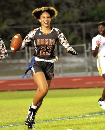 Freshman Ellah Husbands (23) picked off 12 passes. PHOTOS/KATIE WILLIAMS