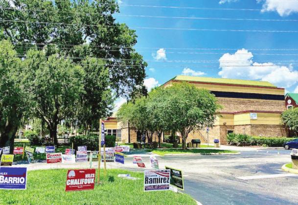 The Kissimmee Civic Center is just one of the polling stations in Osceola County where residents can vote. NEWS-GAZETTE PHOTO/BRIAN MCBRIDE