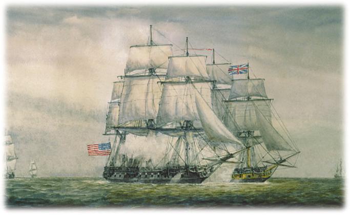 American warship frigate U.S.S. Alliance defeated the Royal Navy frigate HMS Sybil off Cape Canaveral in 1783 that served as the last naval battle of the Revolutionary War. (Photo/Mariners Museum and Park)