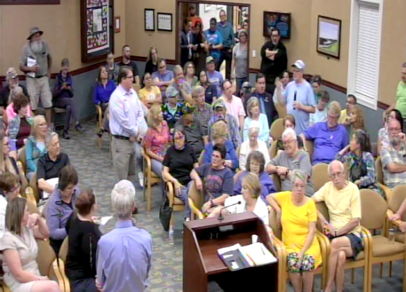 St. Cloud city residents air concerns about the water conditions at a meeting on Tuesday. PHOTO/CITY OF ST. CLOUD