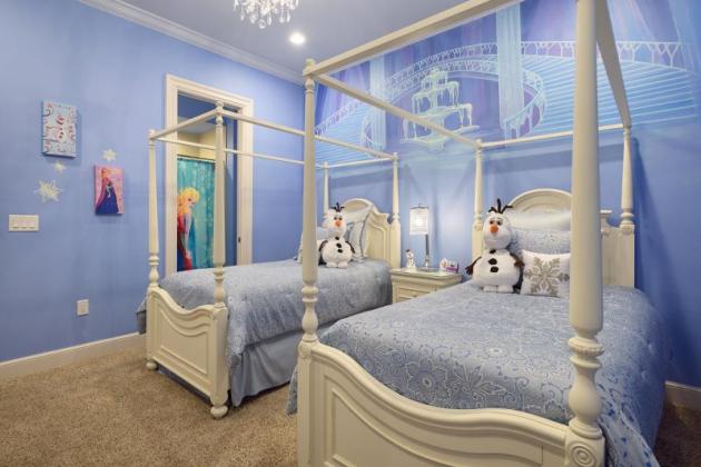 Here is a "Frozen"-themed bedroom at a vaction home in Osceola County. 