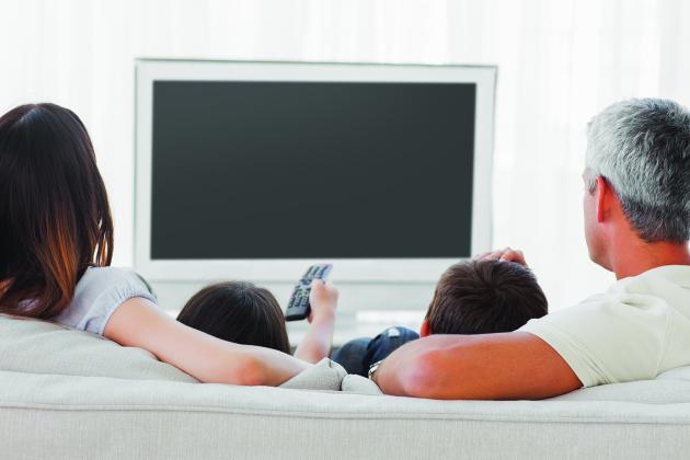 Some families passed the time with Movie Night.