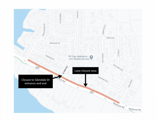 Map of Neptune Road sewer project