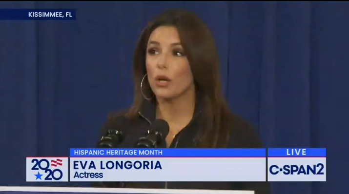 Eva Longoria took to the stage as well.