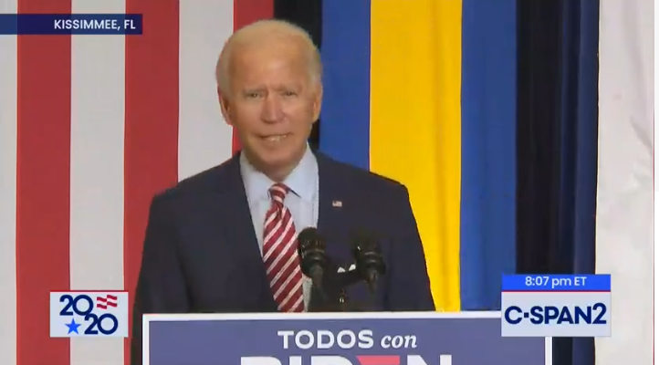 Joe Biden's event in Kissimmee was shown on C-span.