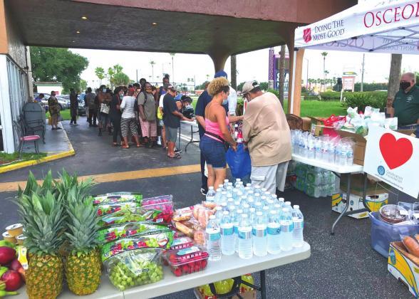 The Salvation Army visited the Star Motel in July to help out families staying there. PHOTO/SALVATION ARMY