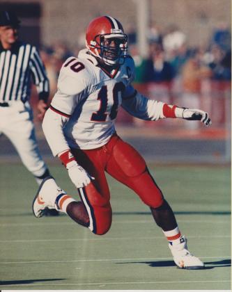 After a standout career at Osceola High School, Markus Paul became an All-America defensive back at Syracuse University.  Photo courtesy of Syracuse Athletics.