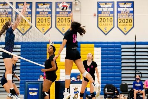 Sophomore Kaitlyn Taylor (10), paced Osceola to a Class 7A FHSAA Regional Finals, is the Osceola News Gazette’s Player of the Year. PHOTO COURTESY OF OSCEOLA VOLLEYBALL