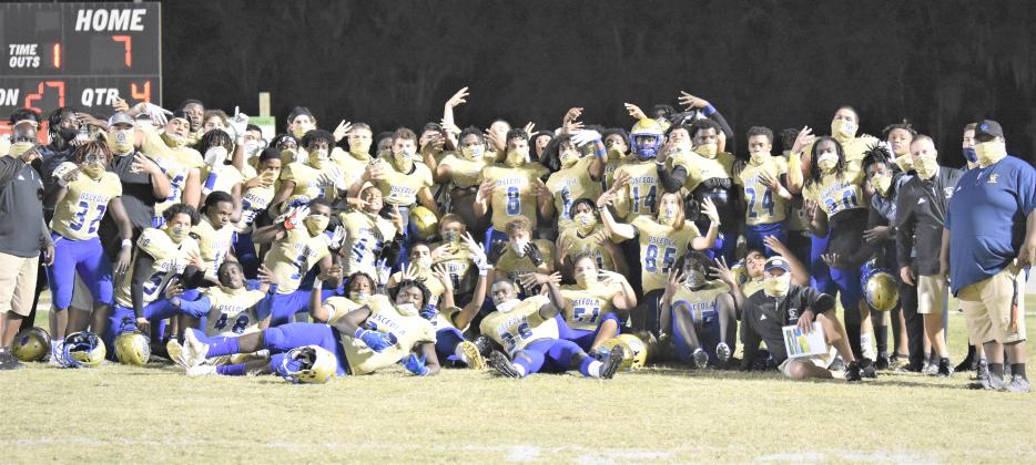 The Osceola Football team capped a crazy 2020 year by reaching the finals of the Class 8A State Championship.  It was Coach Doug Nichols third trip to the finals in the last seven years.  Photo by Jana Stultz.