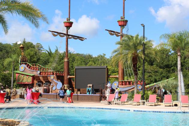 The state-of-the-art interactive ship will serve as the centerpiece to the Village’s weekly Once Upon A Village party featuring pirates, mermaids and princesses. The new Serendipity replaces an older model that was weathered by Florida’s heat and moisture. PHOTO/KEN JACKSON