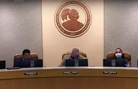 School Board members Jon Arguello (left) and Terry Castillo (right) had some contentious moments at Tuesday's meeting.