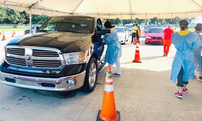 In April 2020, local coronavirus testing at Osceola Heritage Park was a drive-up operation. Starting next week, the new site will be walk-up, by appointment. FILE PHOTO