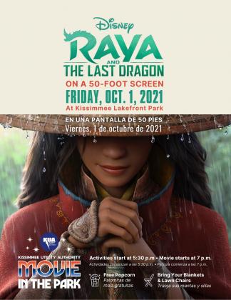 Disney’s “Raya and the Last Dragon is this season's inaugural Movie in the Park.