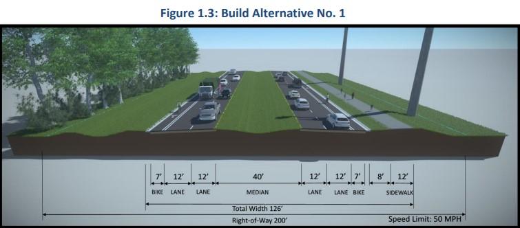 A conceptual drawing of a plan for Poinciana Boulevard widening. PHOTO/OSCEOLA COUNTY