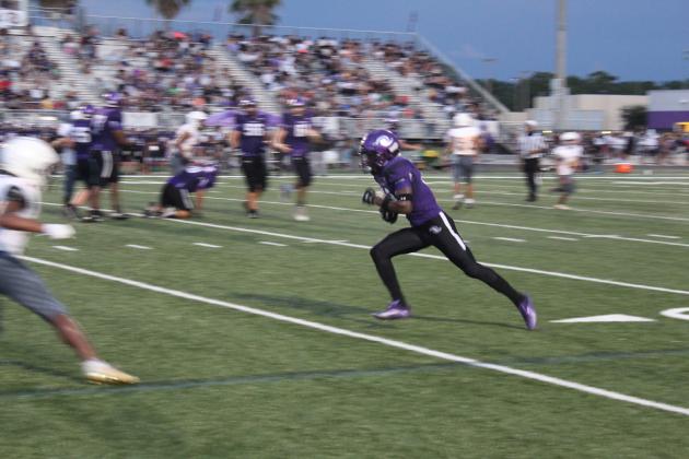 Celebration's Oniel Sentaus ran for 314 yards and 7 touchdowns in Friday's 48-8 win over Lake Region and has 10 scores already on the young season. PHOTO/KEN JACKSON