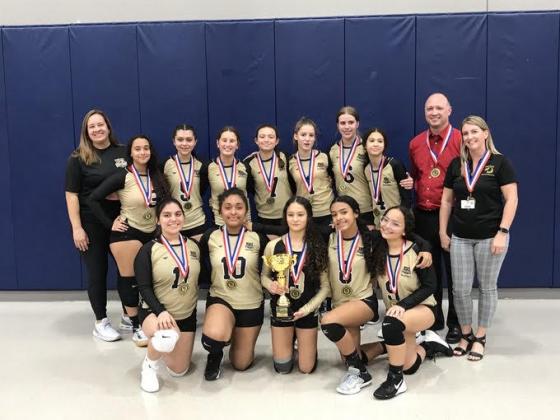 The girls from Neptune Middle School won the county middle school volleyball championship. SUBMITTED PHOTO