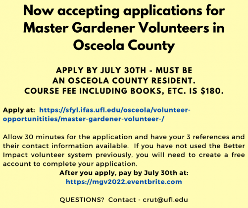 Is the Osceola County Master Gardener Volunteer program for you?