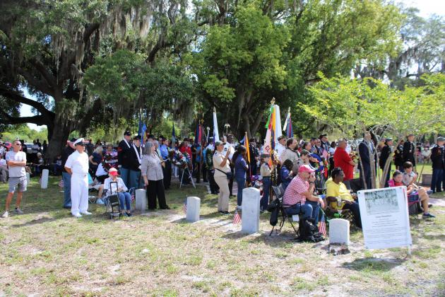 Monday's Mount Peace Memorial Day service brought out a healthy crowd.