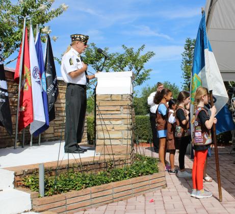 Colors presented at Monday's Mount Peace Memorial Day service.