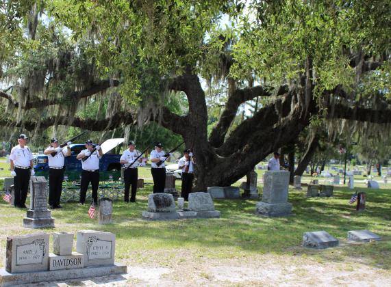 A 21-gun salute was part of Monday's Mount Peace Memorial Day service.