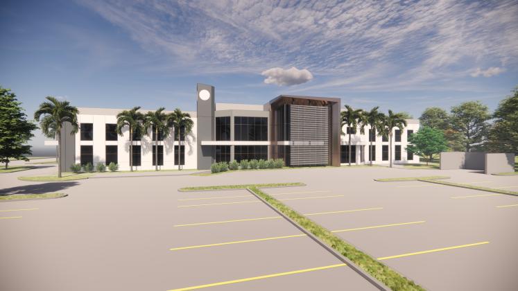 The proposed front of a new medical center for the West Vine Street area. PHOTO/CITY OF KISSIMMEE