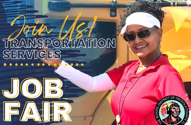 The Osceola County School District Transportation Department will hold a Job Fair for bus drivers and attendents Tuesday. GRAPHIC/SDOC