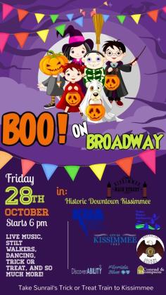 Boo! on Broadway, downtown Kissimmee, Friday 6-9 p.m.