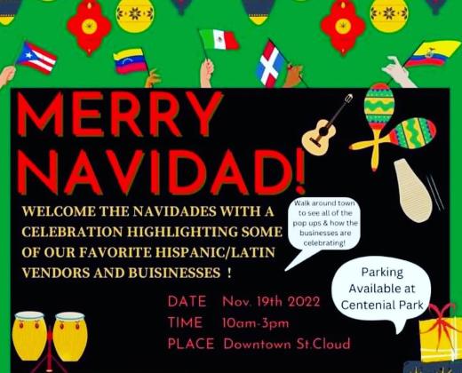 The Merry Navidad celebration Saturday in St. Cloud highlights Hispanic and Latin vendors and businesses.