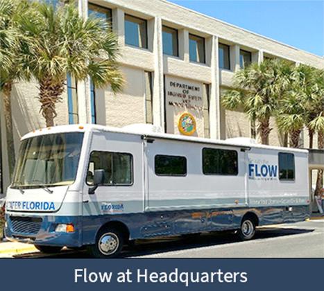 The services provided by the FLOW Bus on Monday include renewal of your vehicle registration, update or renew your ID or reinstate an expired or suspended license.