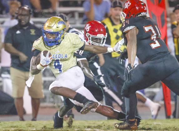 Osceola’s Tavion Swint racked up 1,666 rushing yards in 2022 en route to the News-Gazette’s Offensive Player of the Year honors. PHOTO/REINHOLD MATAY