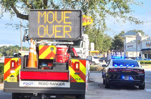 The Florida Highway Patrol and Florida Department of Transportation stressed the importance of the state’s “Move Over Law” at a Monday briefing. PHOTO/KEN JACKSON