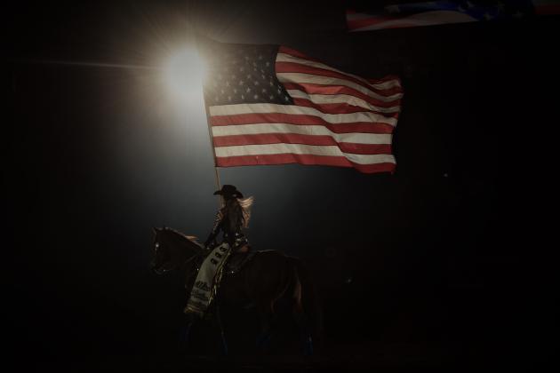 Part of the Silver Spurs Rodeo is an annual tribute to the country and those who protect it. PHOTO/KATIE WILLIAMS