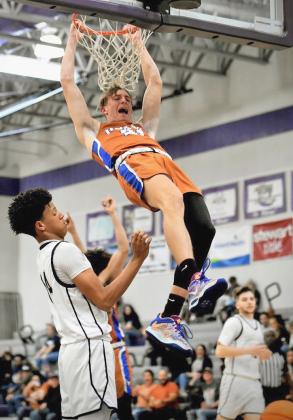 Baseball may be Caden Scarborough's "better" sport, but he was a leader for the Harmony Longhorns' basketball team as it won a district championship this season for the first time in school history. PHOTO/KATIE WHITT WILLIAMS