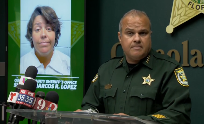 Osceola County Sheriff Marcos Lopez details the choking death of a teenage boy by his mother Monday in St. Cloud.