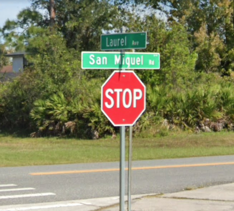 The intersection of San Miguel Road and Laurel Avenue, the site of a tragic deadly crash Sept. 3, will become a four-way stop on Thursday. FILE PHOTO